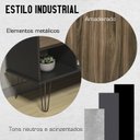 Ver imagem 6 de Escrivaninha Mesa Escritório em L 1 Porta 5 Nichos Pés Metálicos 136,5x135cm Dubai