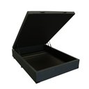 Ver imagem 2 de Cama Box Baú Viúvão Blindado Linhão Preto Com 128Cm de Largura