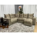 Ver imagem 2 de Sofá de Canto C/ Chaise - com 06 Lugares:bege