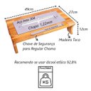 Ver imagem 3 de Lareira de Mesa Portátil Ecológica Inox a Álcool 39x16,5x6cm Metal Mig