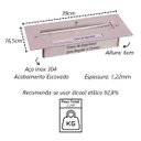Ver imagem 4 de Lareira de Mesa Portátil Ecológica Inox a Álcool 39x16,5x6cm Metal Mig