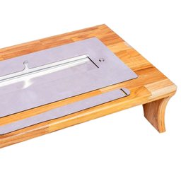 Lareira de Mesa Portátil Ecológica Inox a Álcool 39x16,5x6cm Metal Mig - 2