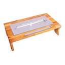 Ver imagem 1 de Lareira de Mesa Portátil Ecológica Inox a Álcool 39x16,5x6cm Metal Mig