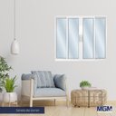 Ver imagem 1 de Janela de Alumínio de Correr 120x150cm 4 Folhas 2 Fixas com Vidro Liso Linha Solida MGM Branco