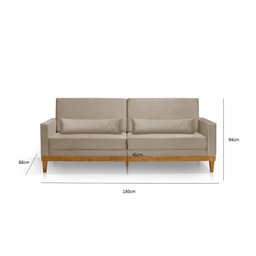 Sofá Living 3 Lugares Julie 180cm Linha - 3