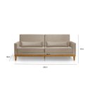 Ver imagem 3 de Sofá Living 3 Lugares Julie 180cm Linha Bege