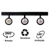 Trilho Eletrificado 42cm 3 Spots Gu10 Dicroica com Conector + 3 Lâmpadas Cor:preto;temperatura:morno - 4