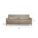Ver imagem 3 de Sofá Living 3 Lugares Julie 200cm Nabas Estofados Bege