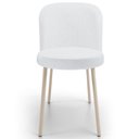 Ver imagem 3 de Kit 05 Cadeiras para Sala de Jantar Cozinha Estofada Gavi Arena L02 Linho Cinza - Lyam Decor