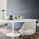 Ver imagem 4 de Mesa de Jantar Tulipa Saarinen Oval 137x90 Cm Tampo Laqueado Linn Design Decor Branco