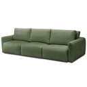 Ver imagem 1 de Sofá Retrátil Reclinável para Sala 5 Lugares 390cm Egeu F04 Linho Verde - Lyam Decor