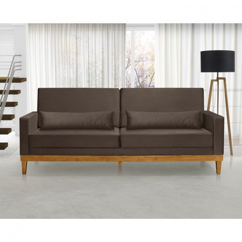 Sofá Living 3 Lugares Julie 180cm Linha Marrom