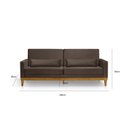 Ver imagem 3 de Sofá Living 3 Lugares Julie 180cm Linha Marrom
