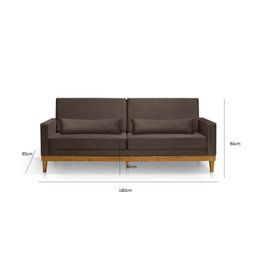 Sofá Living 3 Lugares Julie 180cm Linha - 3
