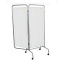 Ver imagem 1 de Biombo Duplo em Aço Inox Faces em Tecido