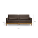 Ver imagem 3 de Sofá Living 3 Lugares Julie 200cm Nabas Estofados Marrom
