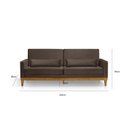 Ver imagem 3 de Sofá Living 3 Lugares Julie 220cm Nabas Estofados Marrom
