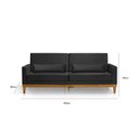 Ver imagem 3 de Sofá Living 3 Lugares Julie 180cm Linha Preto