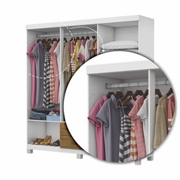 Guarda Roupa Casal A22 6 Portas 2 Gavetas com Espelho Carioca Móveis - 6