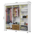 Ver imagem 5 de Guarda Roupa Casal A22 6 Portas 2 Gavetas com Espelho Carioca Móveis