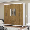 Ver imagem 1 de Guarda Roupa Casal A22 6 Portas 2 Gavetas com Espelho Carioca Móveis