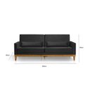 Ver imagem 3 de Sofá Living 3 Lugares Julie 200cm Nabas Estofados Preto