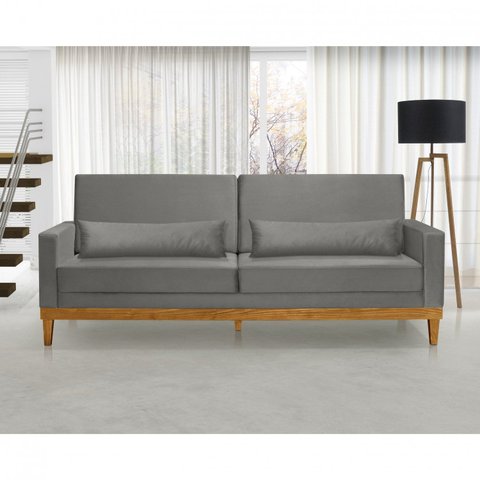 Sofá Living 3 Lugares Julie 180cm Linha Cinza