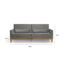 Ver imagem 3 de Sofá Living 3 Lugares Julie 200cm Nabas Estofados Cinza
