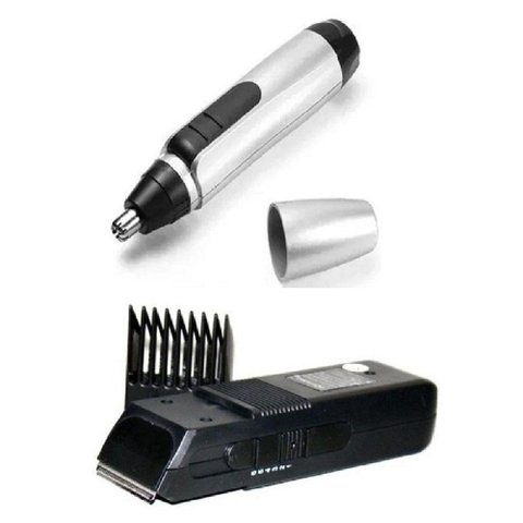 Kit Máquina 389 Barba Cabelo + Aparador Pelos Nariz