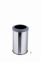 Ver imagem 1 de Lixeira Inox Aro Esmaltado 20L Área Gourmet Cozinha Cesto De Lixo - Cinza