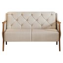 Ver imagem 6 de Sofá 2 Lugares 135cm Zoe Linho Off White com Bege - Sallar Home