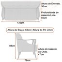 Ver imagem 4 de Sofá 2 Lugares 135cm Zoe Linho Off White com Bege - Sallar Home