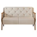 Ver imagem 1 de Sofá 2 Lugares 135cm Zoe Linho Off White com Bege - Sallar Home