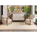 Ver imagem 2 de Sofá 2 Lugares 135cm Zoe Linho Off White com Bege - Sallar Home