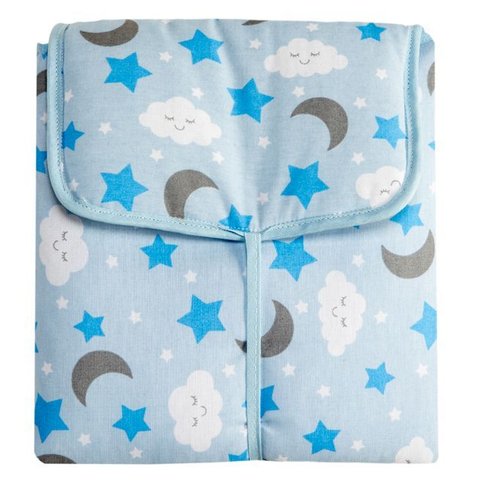Trocador Portátil C/ Bolsos Internos - Soninho Azul