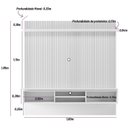 Ver imagem 4 de Painel para TV 75 Polegadas 2 Portas 2 Nichos 2 Prateleiras Authentique 