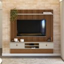 Ver imagem 1 de Painel para TV 75 Polegadas 2 Portas 2 Nichos 2 Prateleiras Authentique