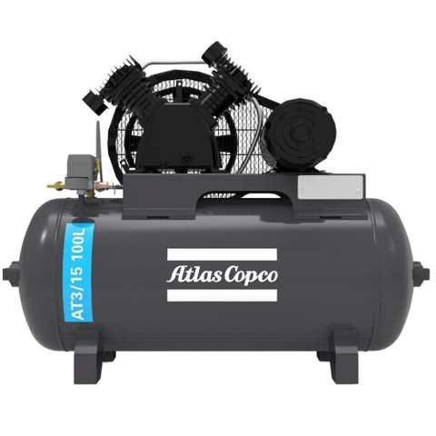 Compressor Atlas Copco At 3 15 100 Litros 140 Libras 3 Cv Trifásico Ip21