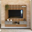 Ver imagem 1 de Painel para TV 75 Polegadas 2 Portas 2 Nichos 2 Prateleiras Authentique Linea Brasil