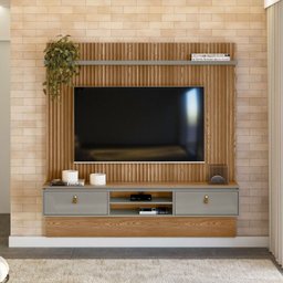 Painel para TV 75 Polegadas 2 Portas 2 Nichos 2 Prateleiras Authentique Linea Brasil - 1 Painel para TV 75 Polegadas 2 Portas 2 Nichos 2 Prateleiras Authentique Linea Brasil - 1