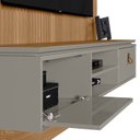Ver imagem 3 de Painel para TV 75 Polegadas 2 Portas 2 Nichos 2 Prateleiras Authentique Linea Brasil