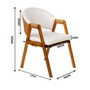 Ver imagem 3 de Kit 4 Cadeiras Sala de Jantar Premium com Braço Madeira Maciça Movellu Home