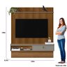 Painel para TV até 65 Polegadas Ripado 1 Porta 1 Nicho 2 Prateleiras Lumini Linea Brasil - 5