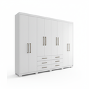 Ver imagem 3 de Guarda Roupa Casal 8 Portas e 6 Gavetas com Pés Master Branco