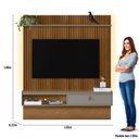 Ver imagem 5 de Painel para TV até 65 Polegadas Ripado com Led 1 Porta 1 Nicho 2 Prateleiras Lumini Linea Brasil