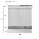 Ver imagem 4 de Painel para TV até 65 Polegadas Ripado com Led 1 Porta 1 Nicho 2 Prateleiras Lumini Linea Brasil