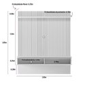 Ver imagem 4 de Painel para TV até 65 Polegadas Ripado com Led 1 Porta 1 Nicho 2 Prateleiras Lumini Linea Brasil