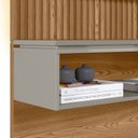 Ver imagem 3 de Painel para TV até 65 Polegadas Ripado com Led 1 Porta 1 Nicho 2 Prateleiras Lumini Linea Brasil