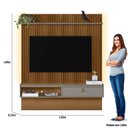 Ver imagem 5 de Painel para TV até 65 Polegadas Ripado com Led 1 Porta 1 Nicho 2 Prateleiras Lumini Linea Brasil