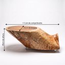 Ver imagem 3 de Mesa de Centro Tora Bloco Madeira Maciça Rústica com Rodízios 111x41cm